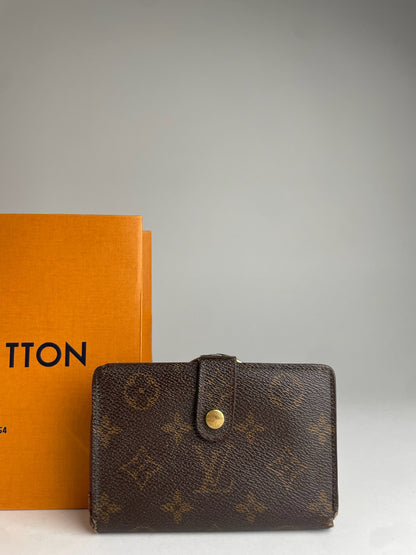 Vintage Louis Vuitton Leather Monogram Wallet Brown