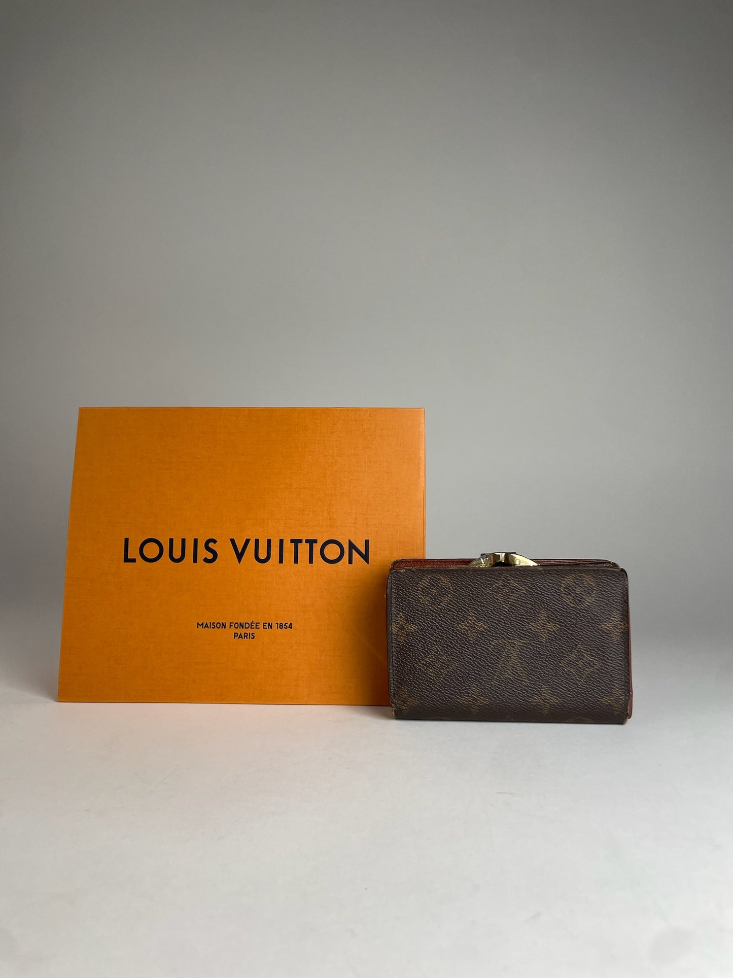 Vintage Louis Vuitton Leather Monogram Wallet Brown