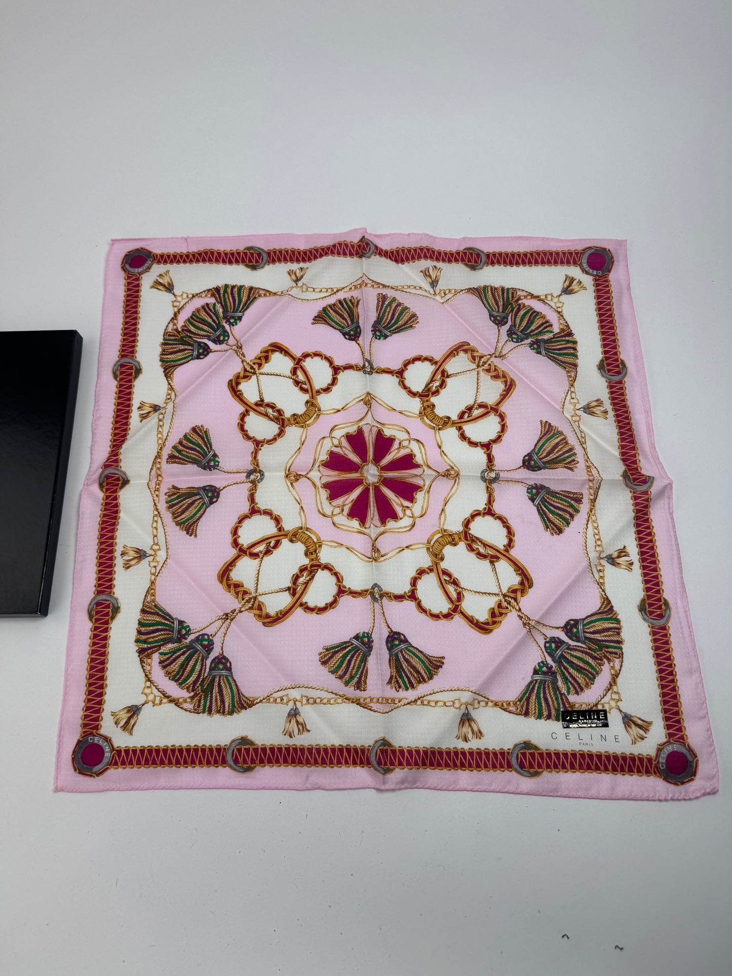 Vintage Celine Paris Scarf pink