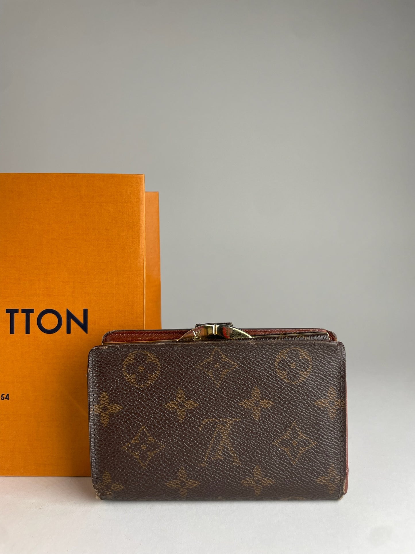 Vintage Louis Vuitton Leather Monogram Wallet Brown