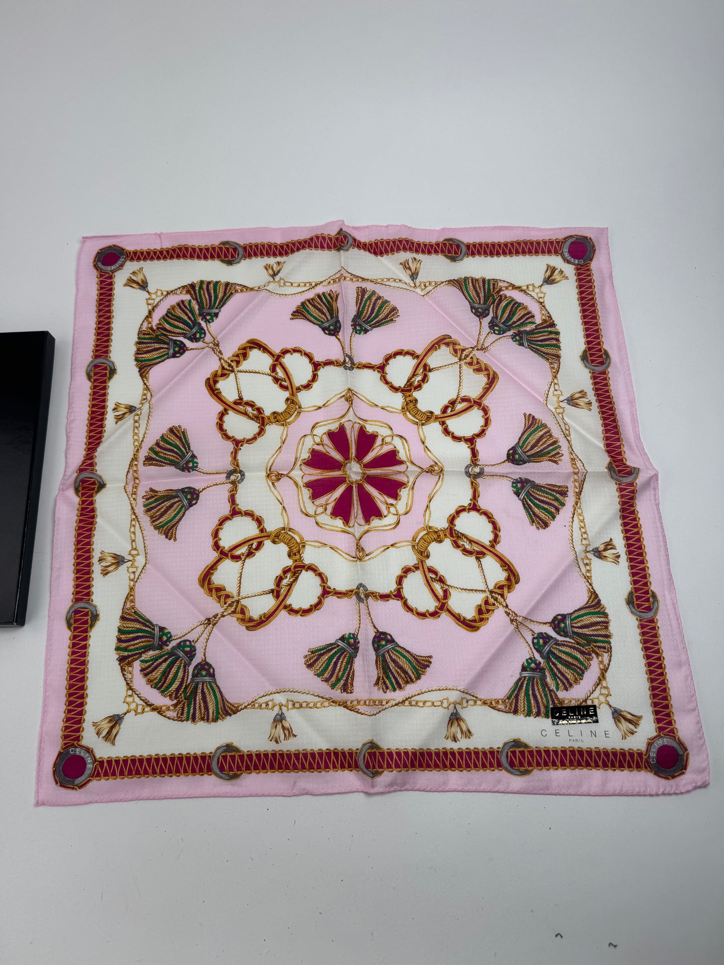 Vintage Celine Paris Scarf pink