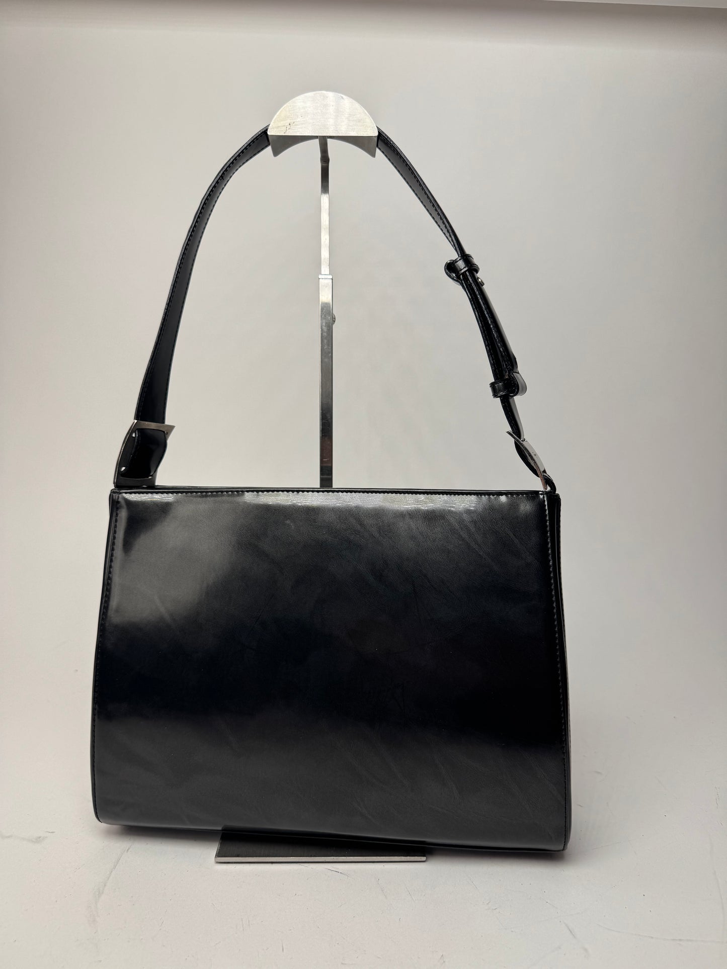 Vintage  Salvatore Ferragamo Patent Leather Bag black