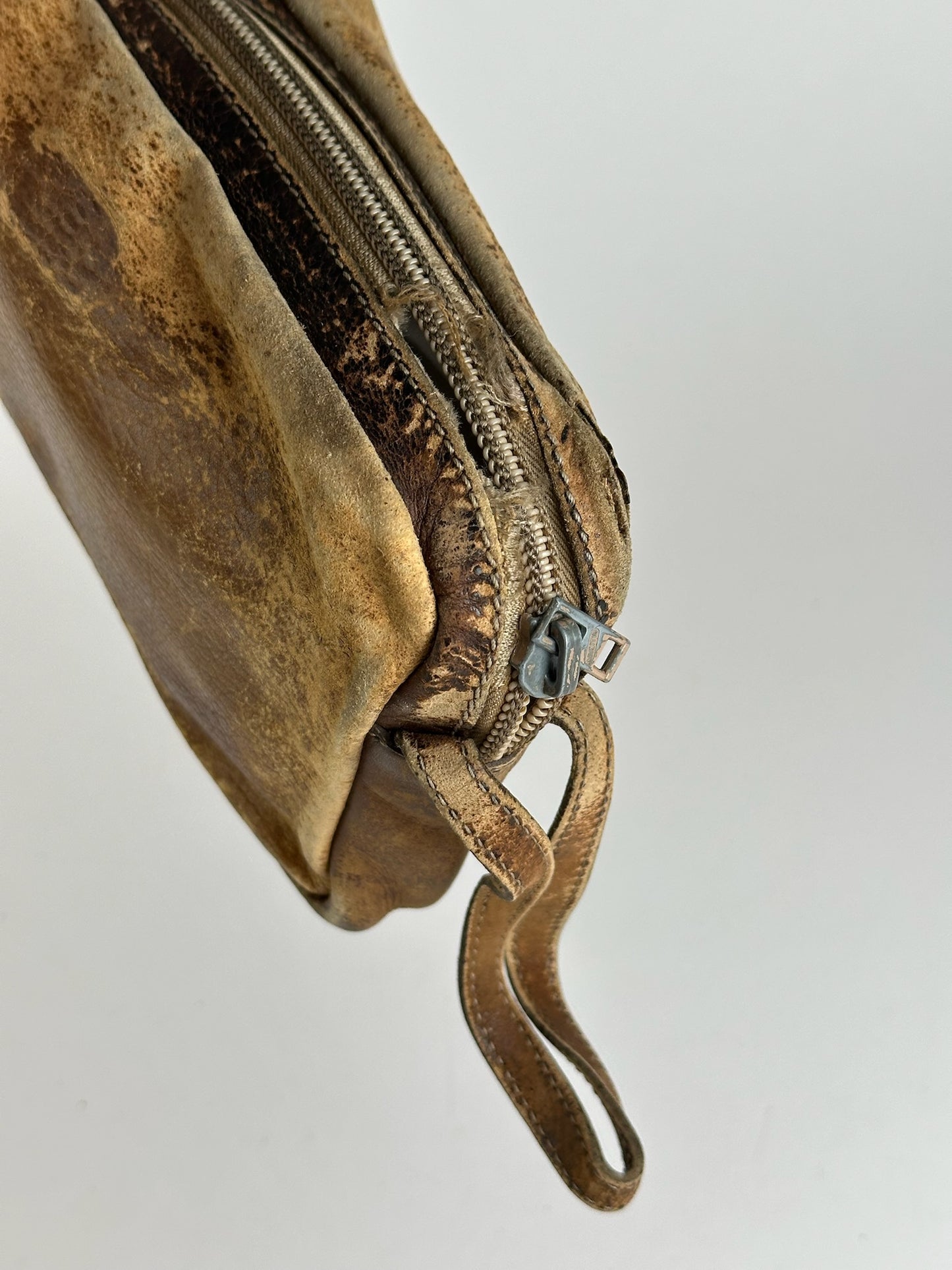 Pochette vintage en cuir Loewe Madrid marron