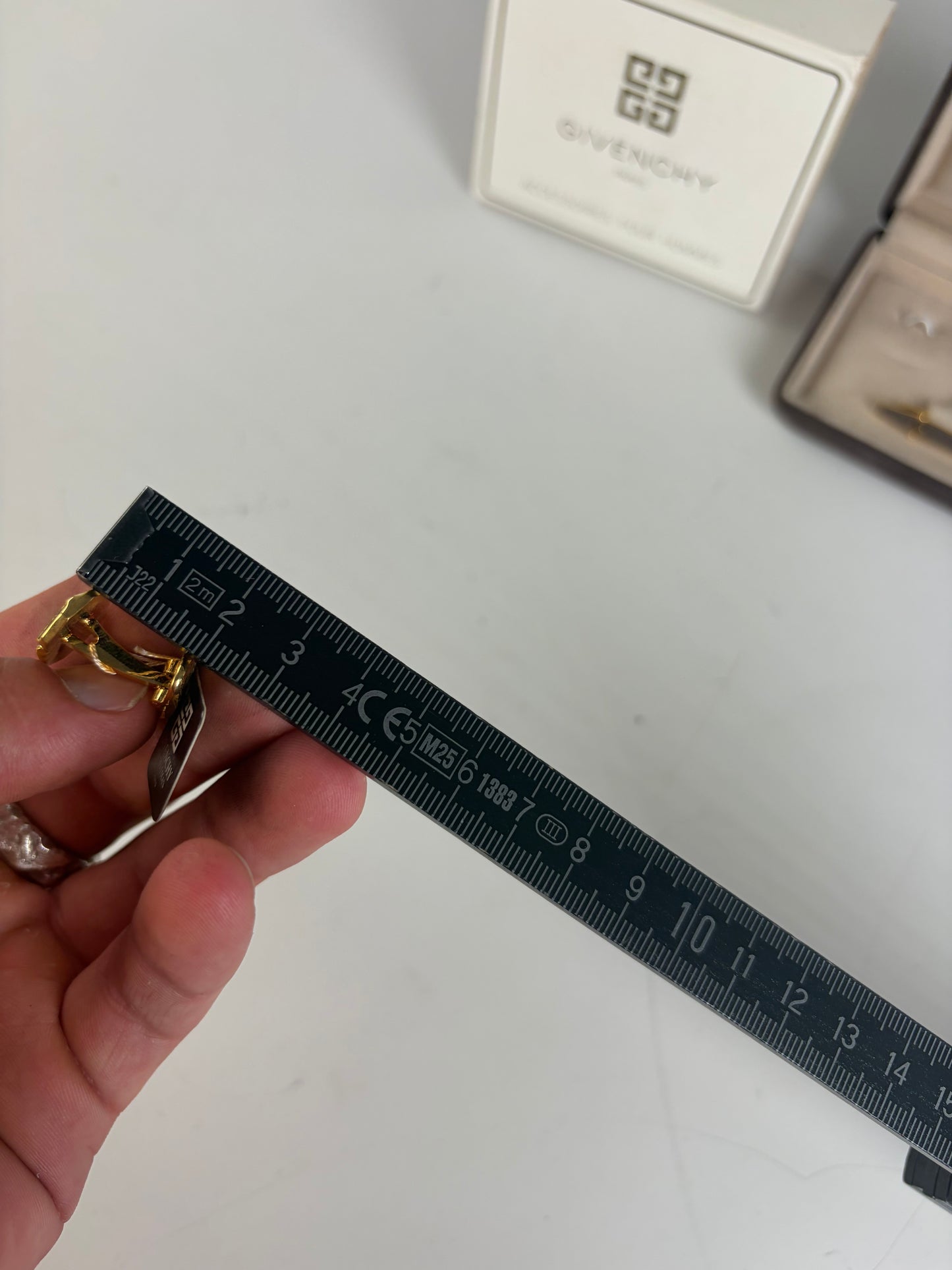 Vintage Givenchy Logo Cufflinks and Tie Clip Set Gold Silver