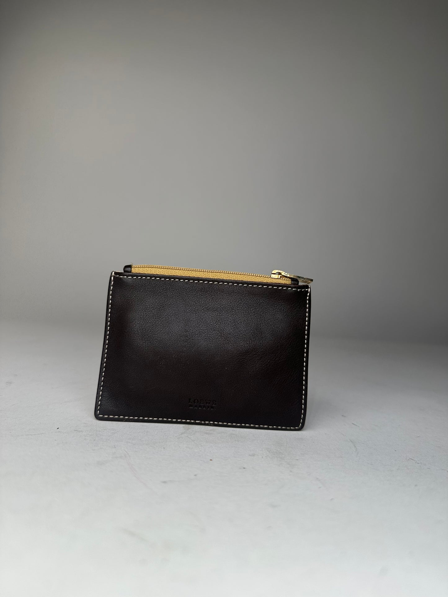 Vintage Loewe Suede Purse Beige