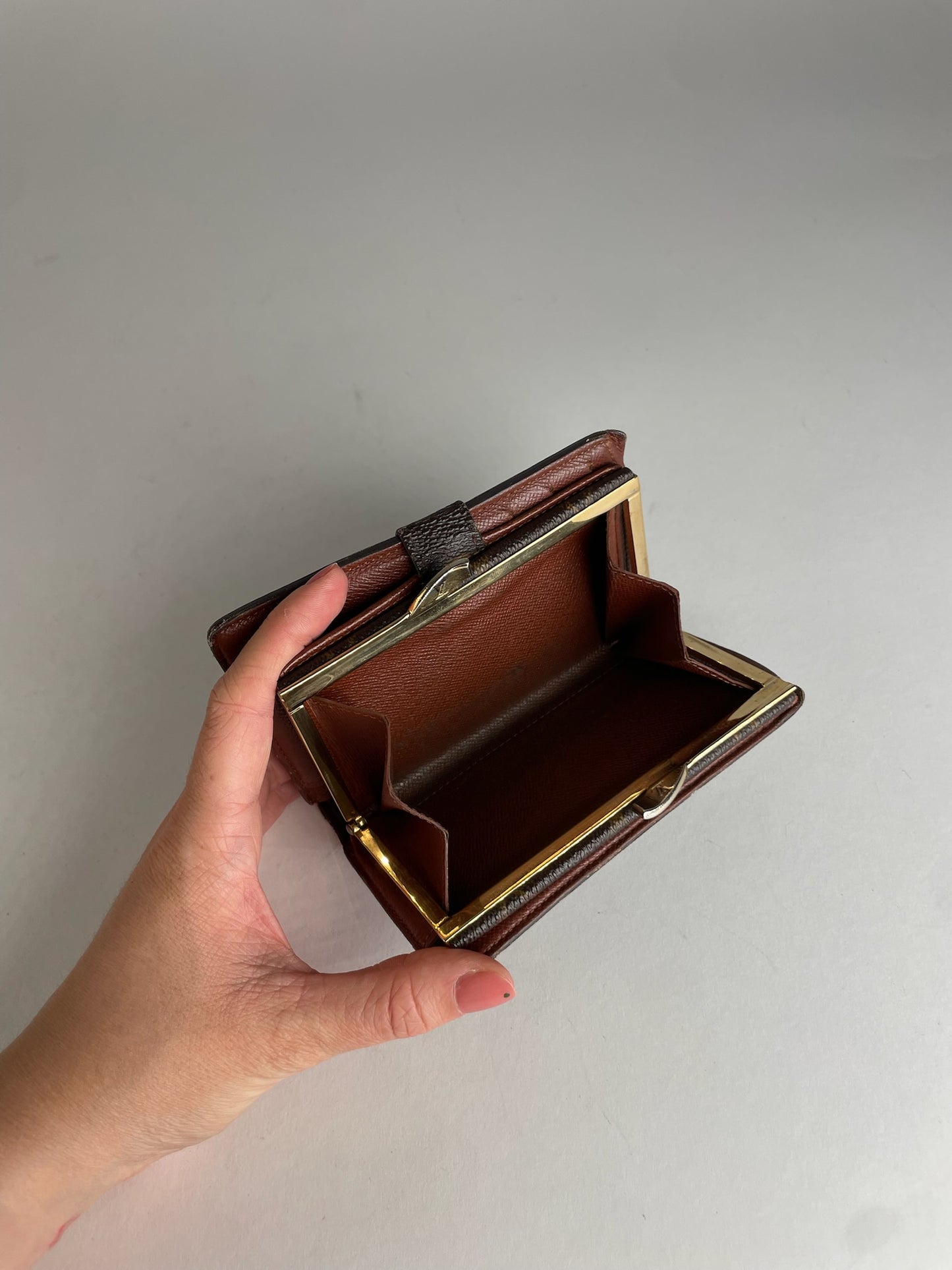 Vintage Louis Vuitton Leather Monogram Wallet Brown