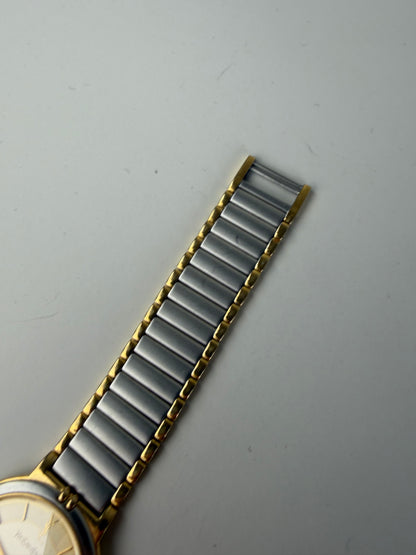 Vintage Yves Saint Laurent Quartz Bracelet Watch Gold Silver