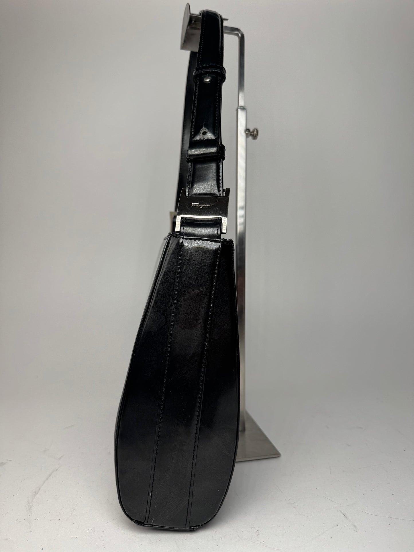 Vintage  Salvatore Ferragamo Patent Leather Bag black