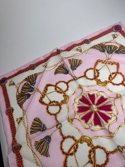 Vintage Celine Paris Scarf pink