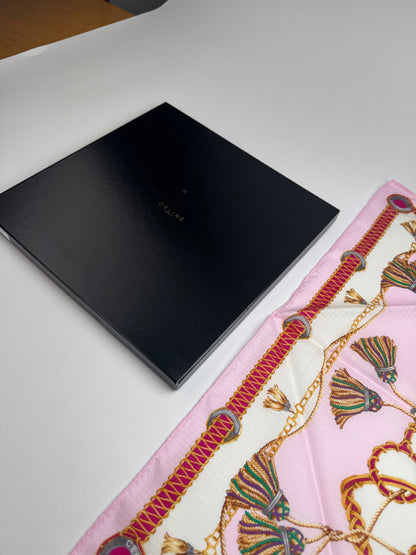 Vintage Celine Paris Scarf pink