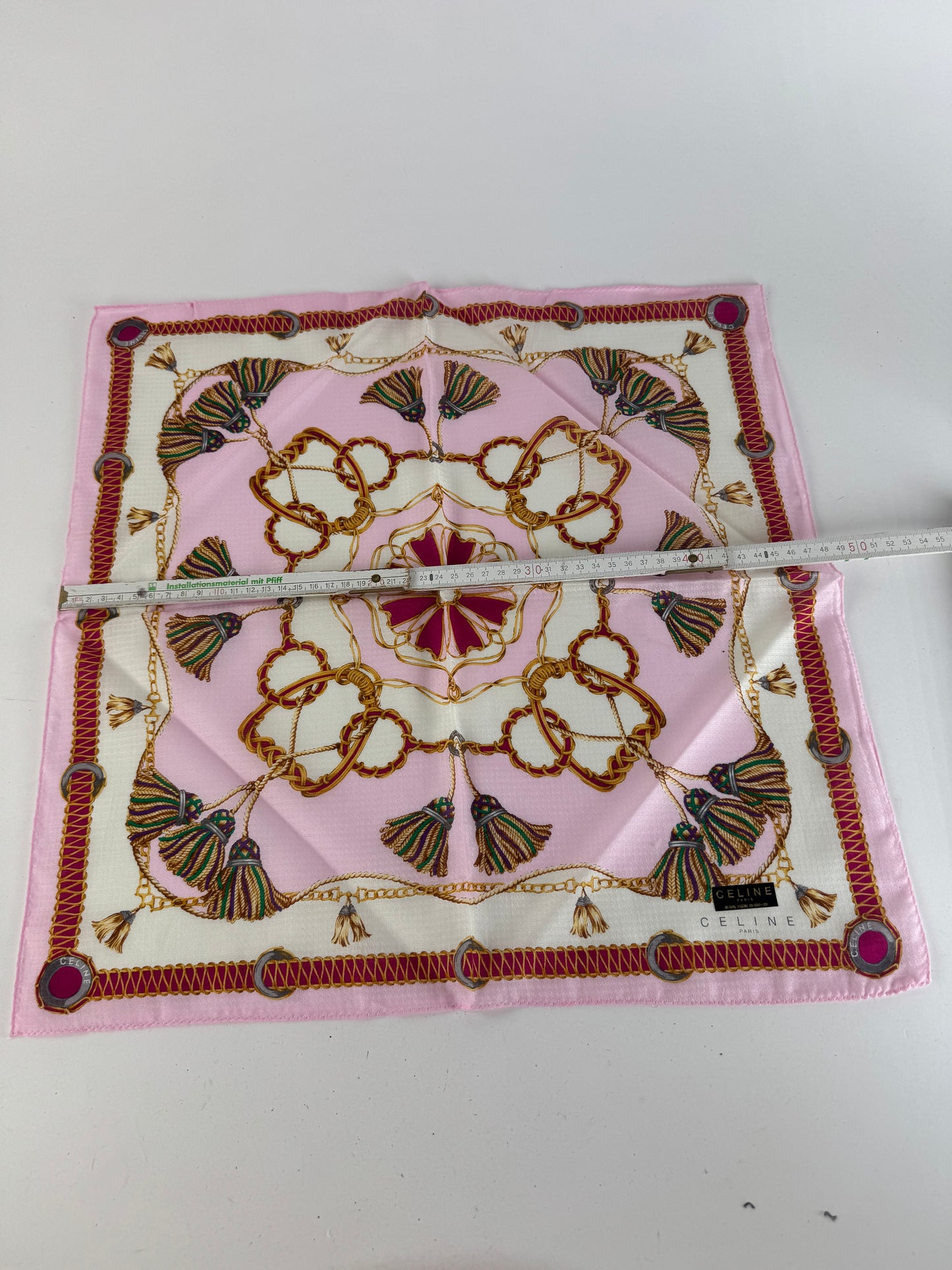 Vintage Celine Paris Scarf pink