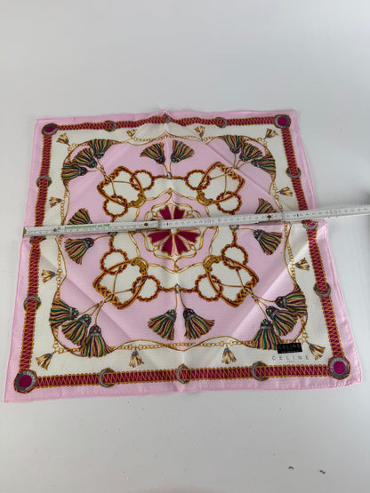 Vintage Celine Paris Scarf pink