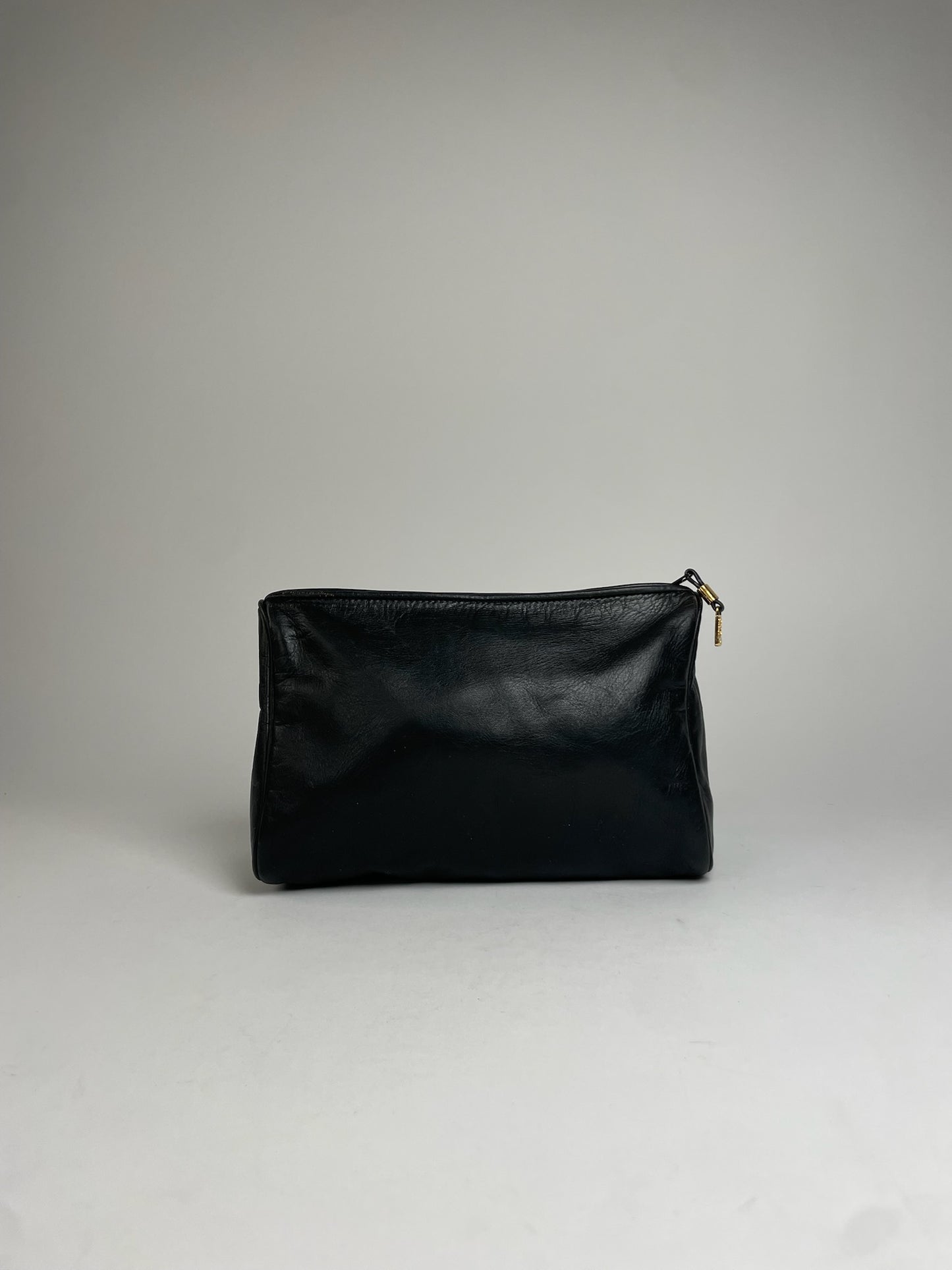 Vintage Loewe Madrid Leather Anagram Logo Clutch Black