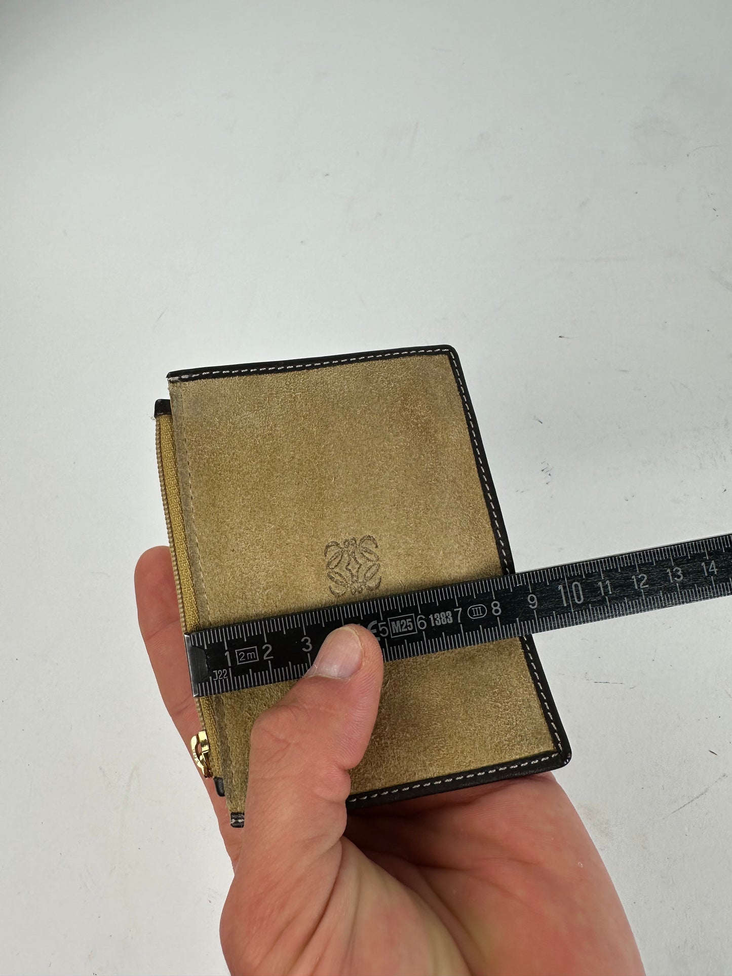 Vintage Loewe Suede Purse Beige