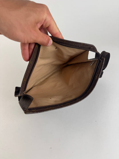 Vintage Louis Vuitton Monogram Leather clutch brown