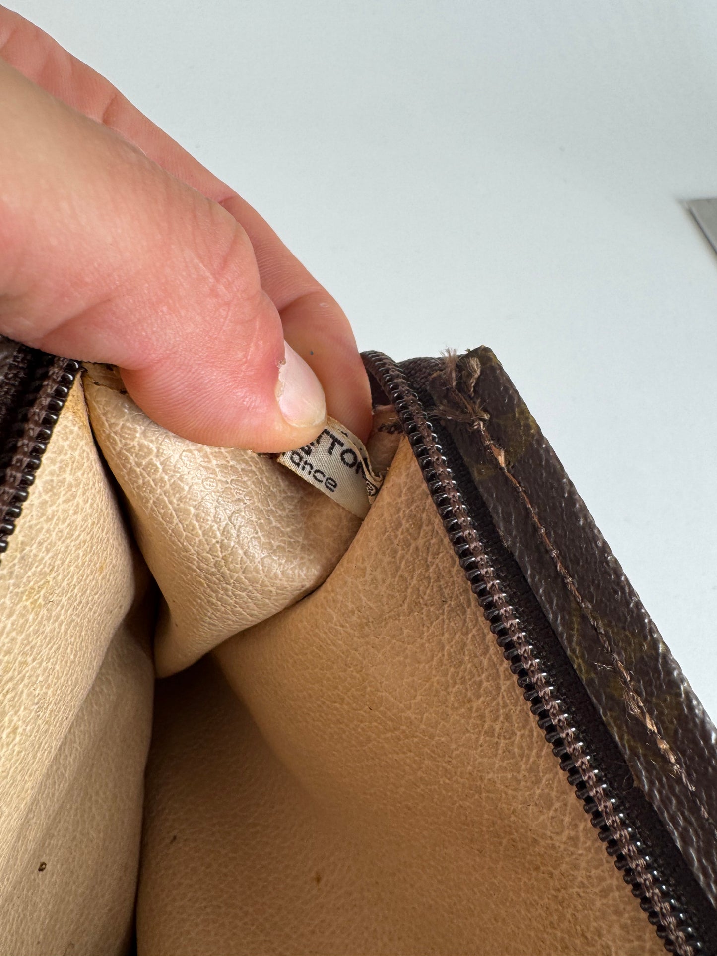 Vintage Louis Vuitton Monogram Leather clutch brown