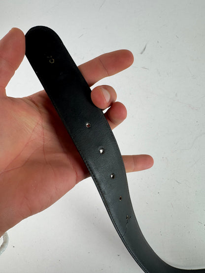 Vintage Celine Carriage Leather Belt Black