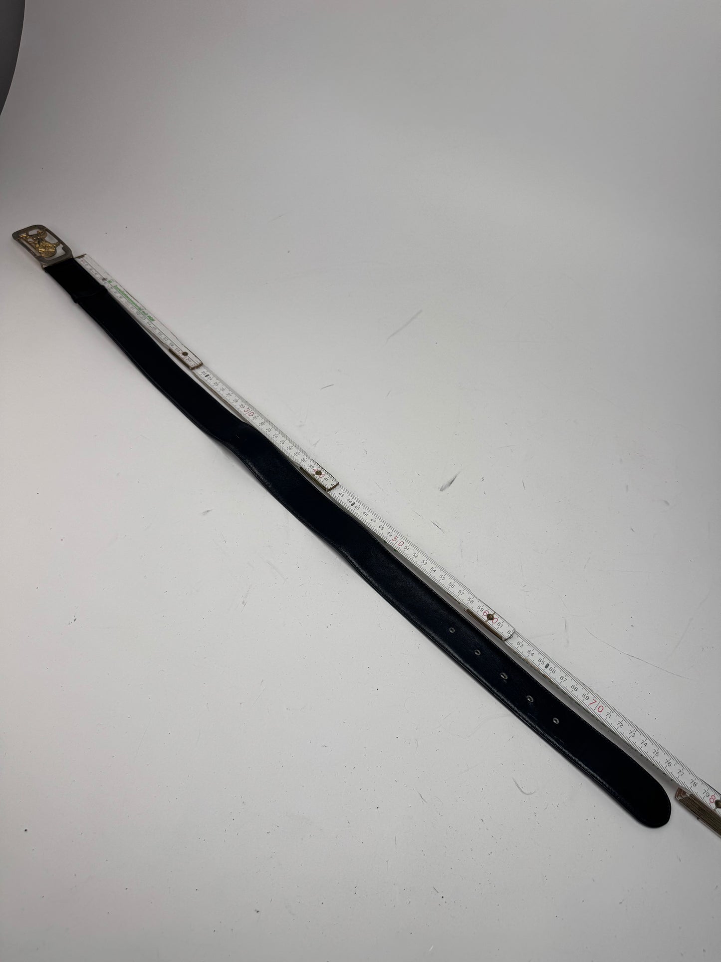 Vintage Celine Carriage Leather Belt Black