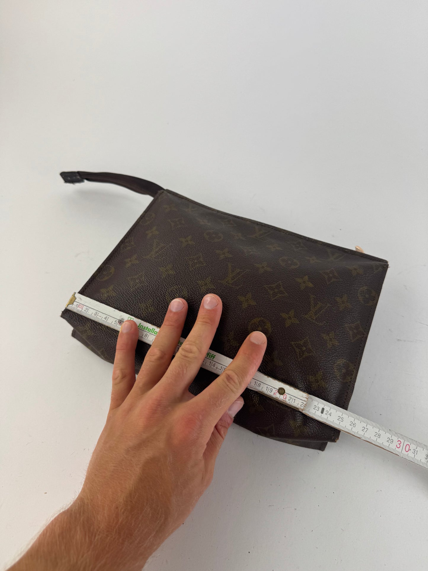 Vintage Louis Vuitton Monogram Leather clutch brown