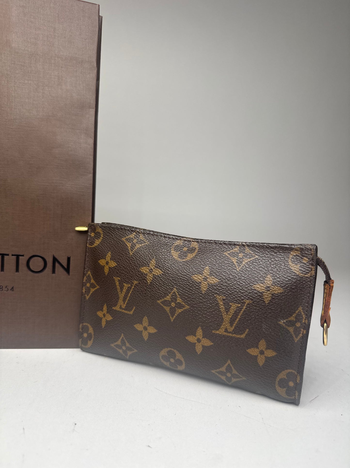 Pochette vintage Louis Vuitton en cuir Monogram marron