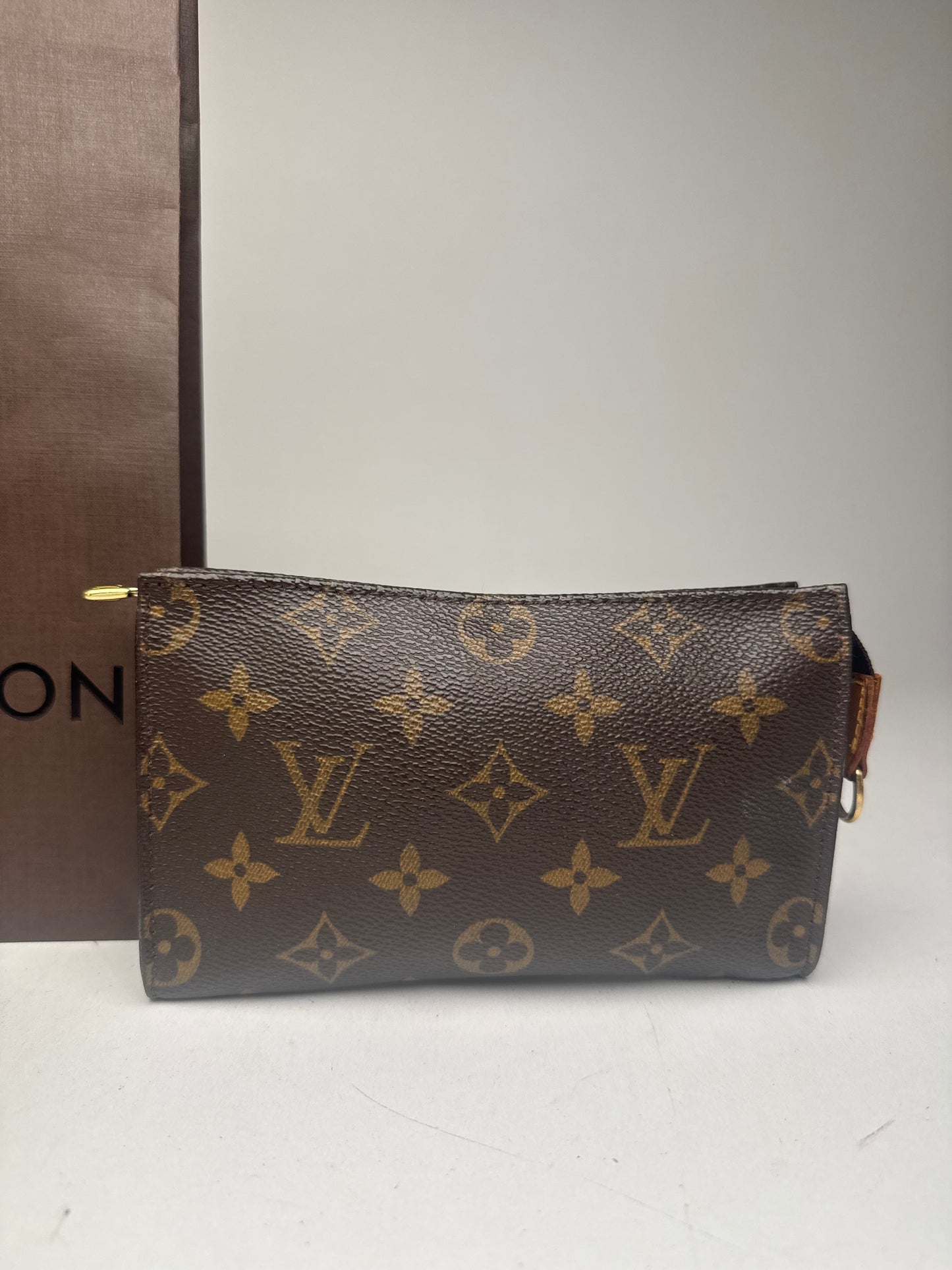 Pochette vintage Louis Vuitton en cuir Monogram marron