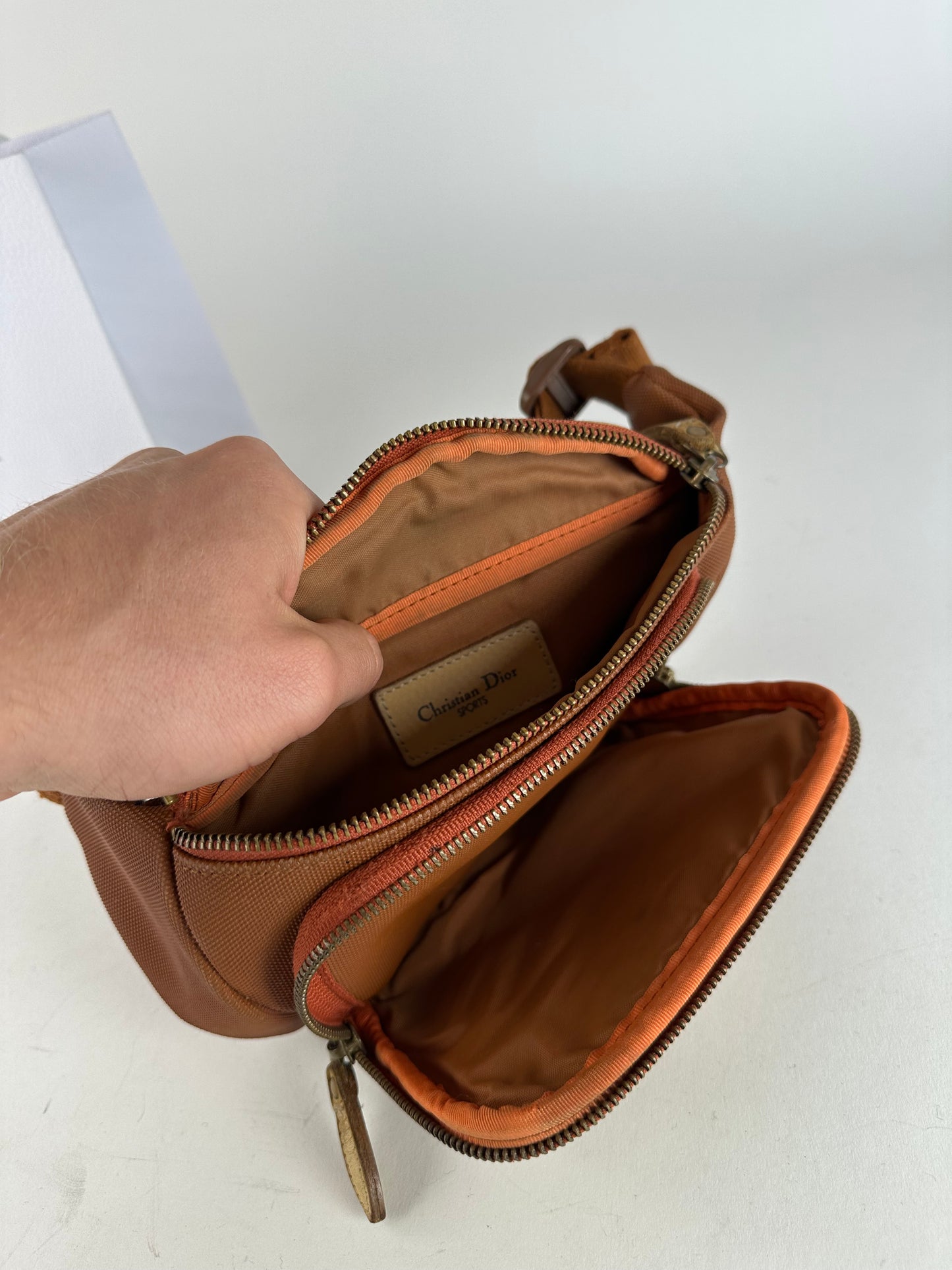 Vintage Dior Crossbody/Bum Bag Orange White