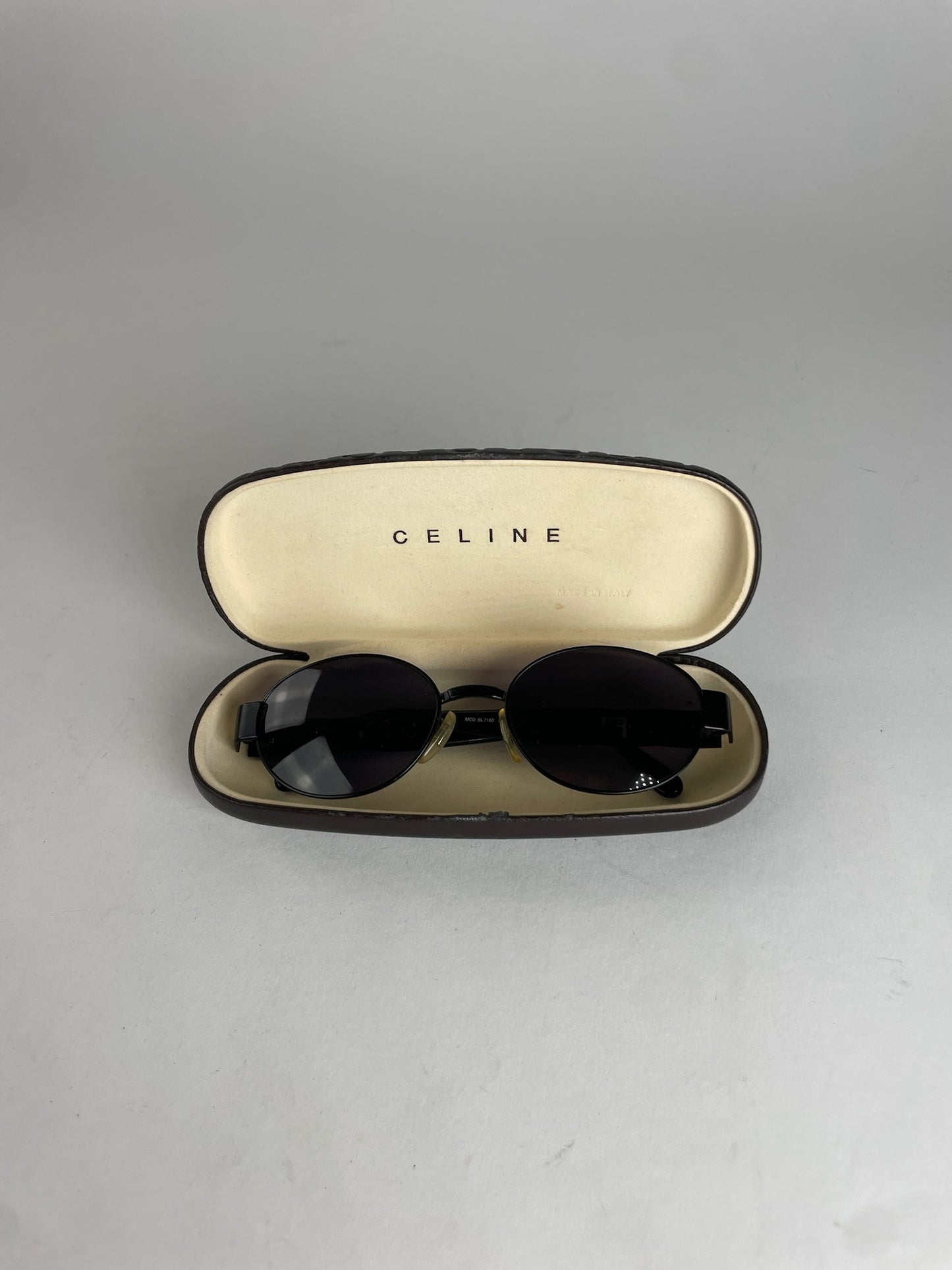 Vintage Fendi FF Metal Retro Sunglasses Black