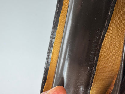 Vintage Gucci Patent Leather Horsebit Wallet Brown