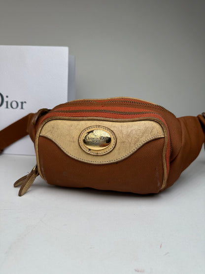 Vintage Dior Crossbody/Bum Bag Orange White