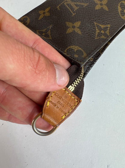 Pochette vintage Louis Vuitton en cuir Monogram marron