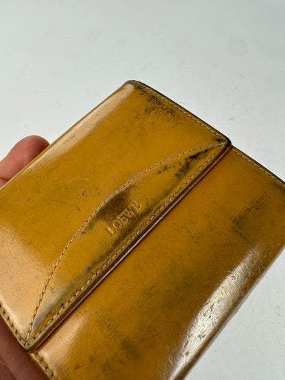 Loewe Yellow Leather Cardholder Vintage Patina