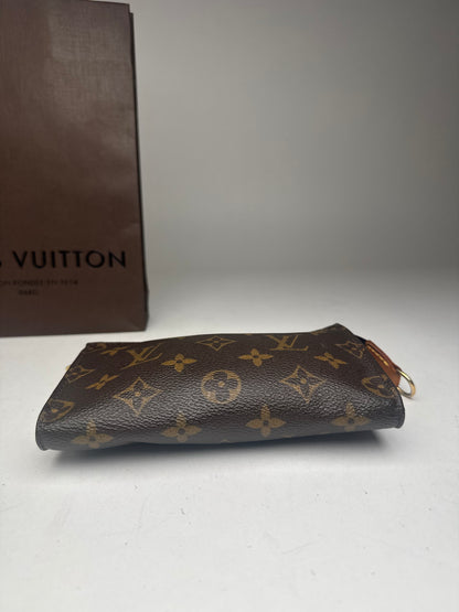 Pochette vintage Louis Vuitton en cuir Monogram marron