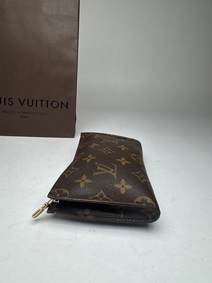 Pochette vintage Louis Vuitton en cuir Monogram marron