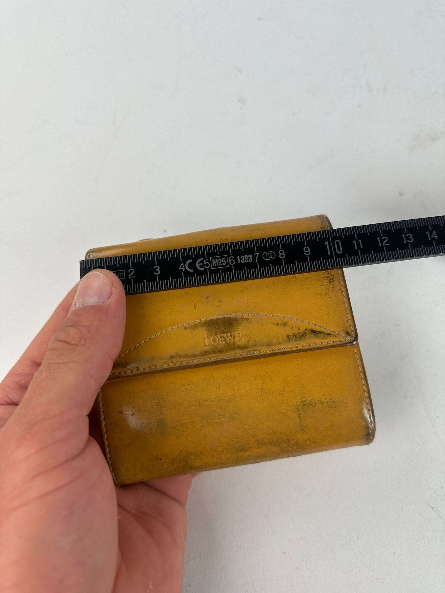Loewe Yellow Leather Cardholder Vintage Patina