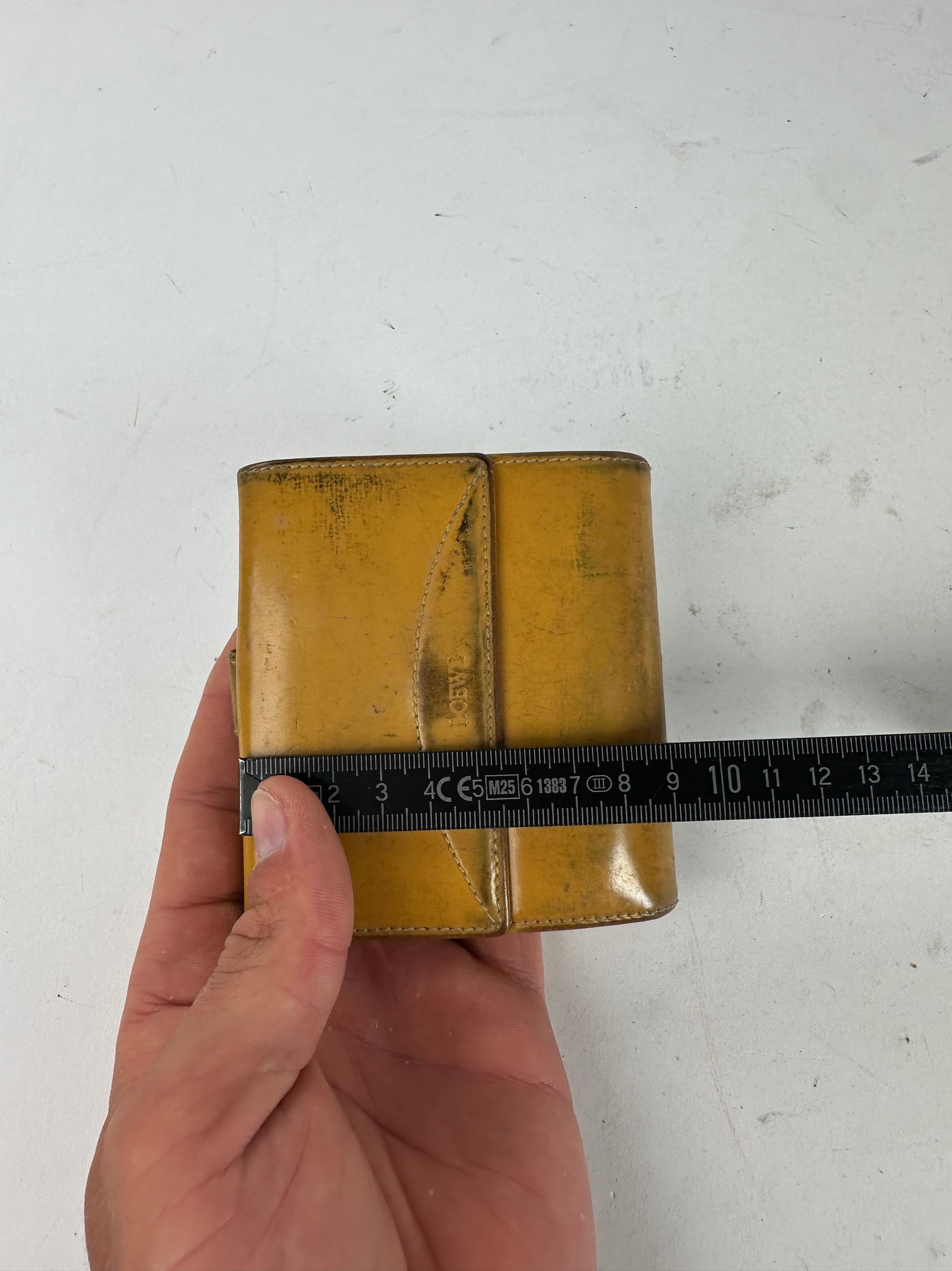 Loewe Yellow Leather Cardholder Vintage Patina