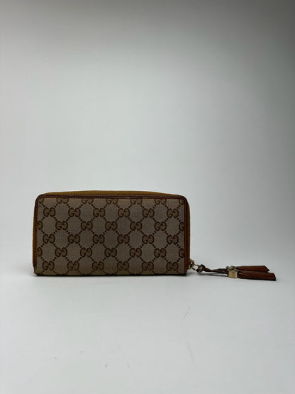 Vintage Gucci Monogram Wallet beige Brown