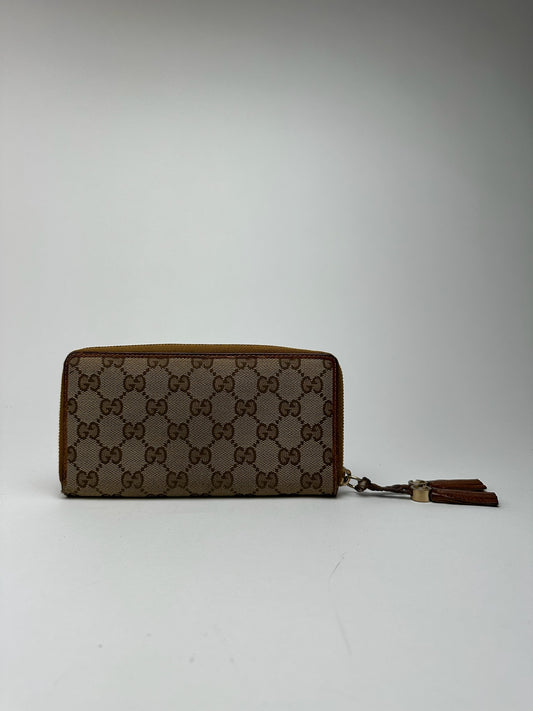 Portefeuille Gucci Monogram Vintage beige marron