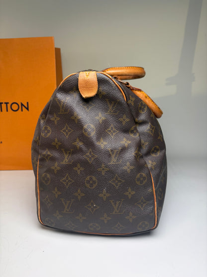 Vintage Louis Vuitton Monogram Canvas Duffle Bag Brown Tan