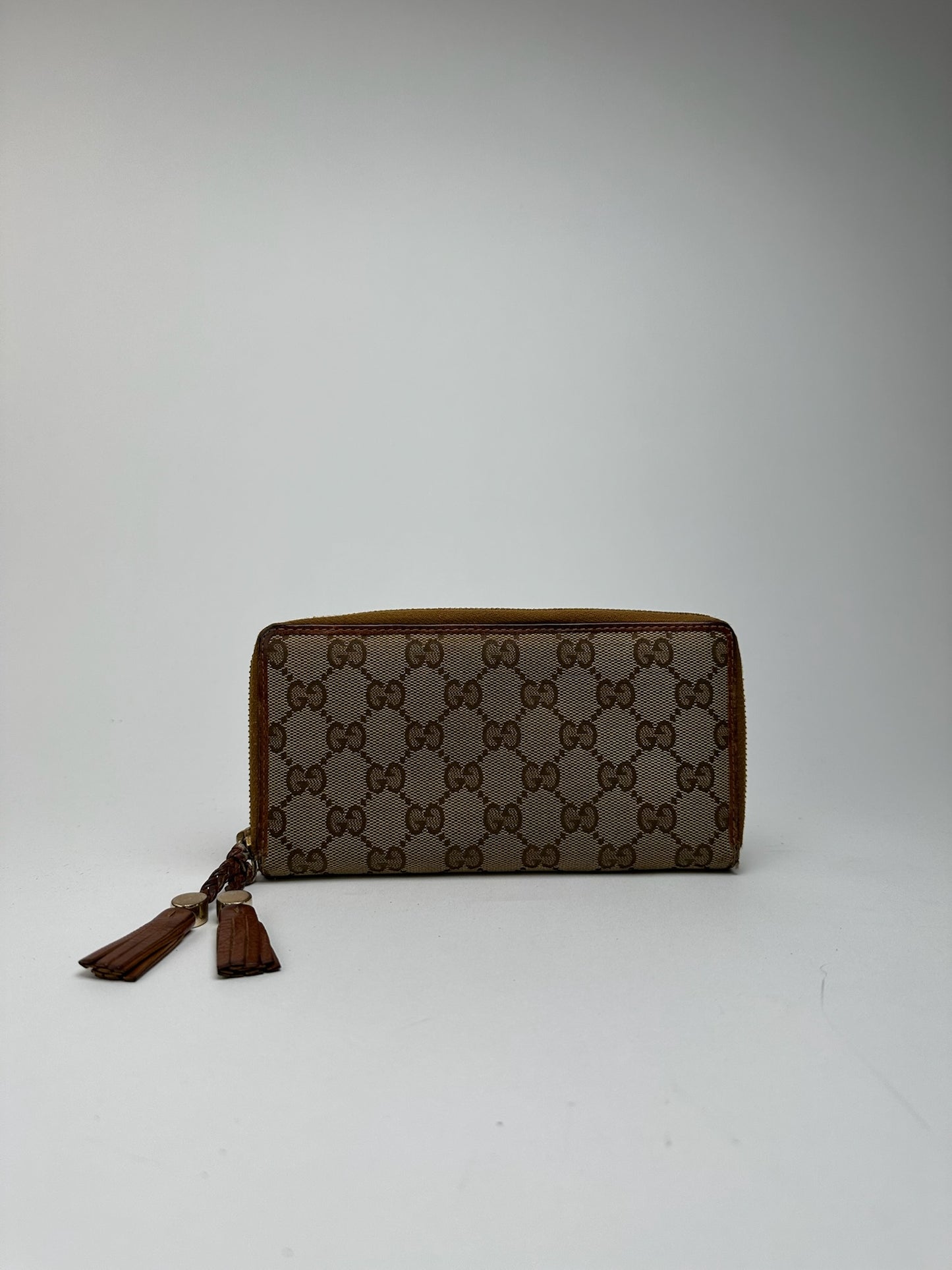 Vintage Gucci Monogram Wallet beige Brown