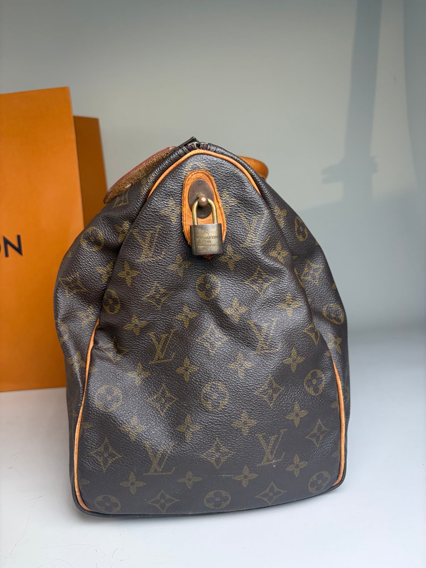 Vintage Louis Vuitton Monogram Canvas Duffle Bag Brown Tan