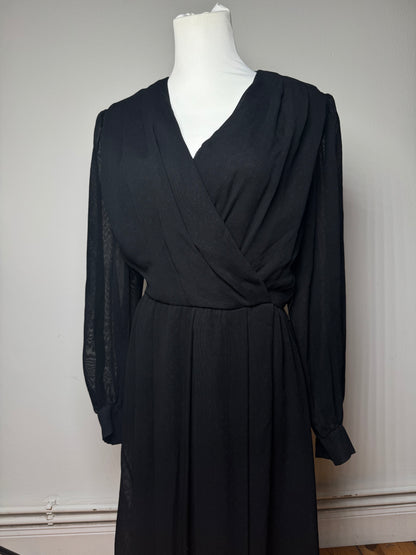 Vintage Givenchy Wool Dress Black