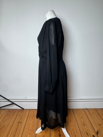 Vintage Givenchy Wool Dress Black