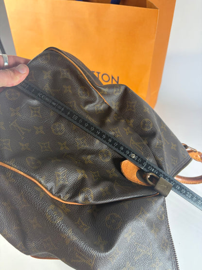 Vintage Louis Vuitton Monogram Canvas Duffle Bag Brown Tan