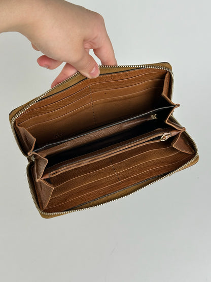 Vintage Gucci Monogram Wallet beige Brown