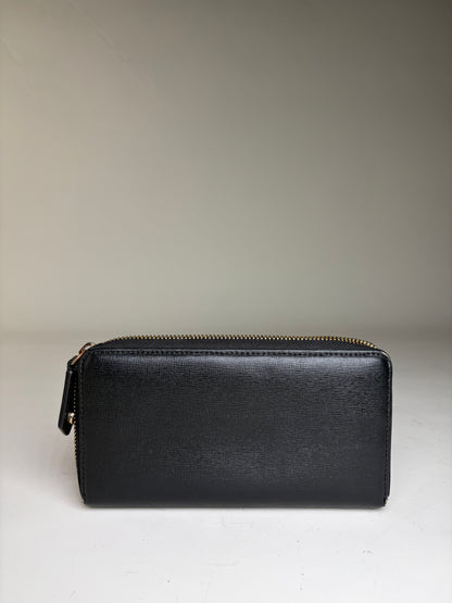 Vintage Vivienne Westwood Saffiano Leather Wallet Black Pink