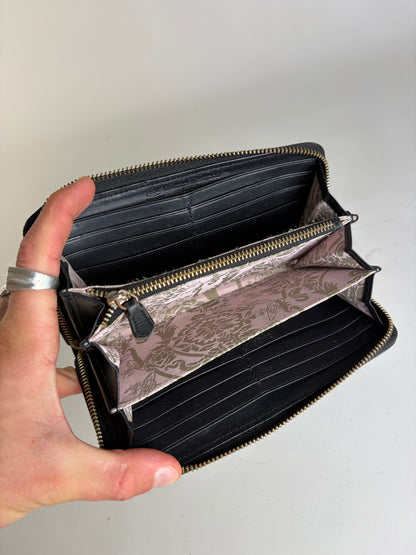 Vintage Vivienne Westwood Saffiano Leather Wallet Black Pink