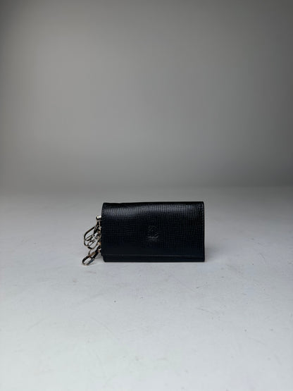 Vintage Loewe Leather Keychain Wallet Black