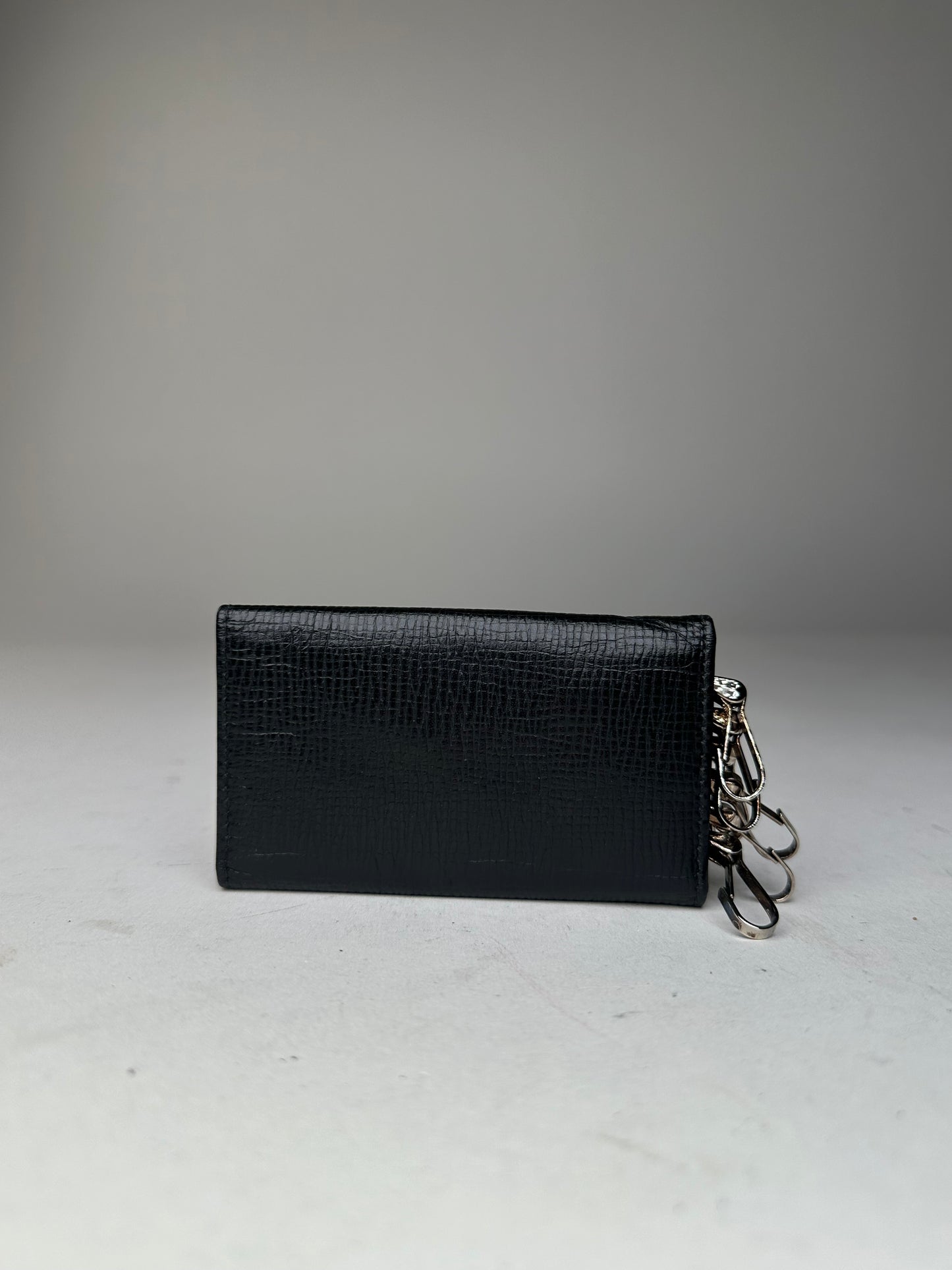 Vintage Loewe Leather Keychain Wallet Black