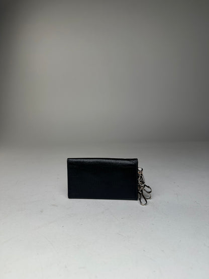 Vintage Loewe Leather Keychain Wallet Black