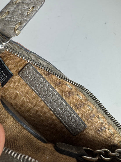 Vintage Fendi Leather Card Holder Grey